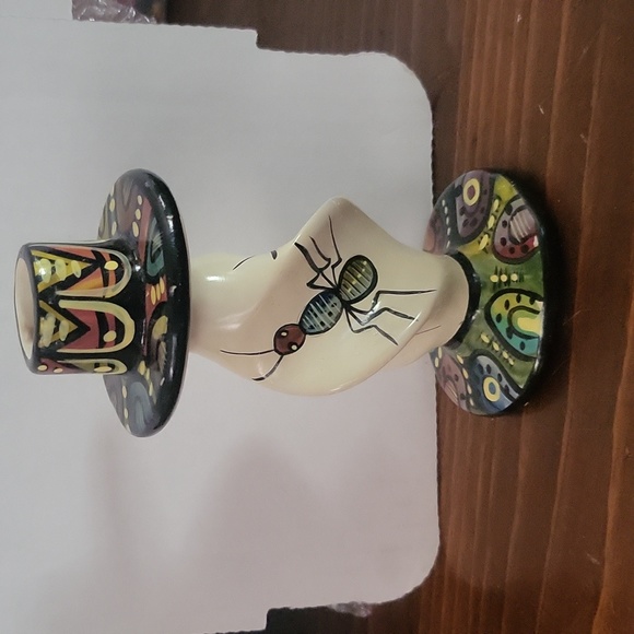 Folk art candle holder - Picture 3 of 3